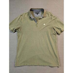 Banana Republic Tall Mens Green Elephant Logo Textured Polo Shirt Size L